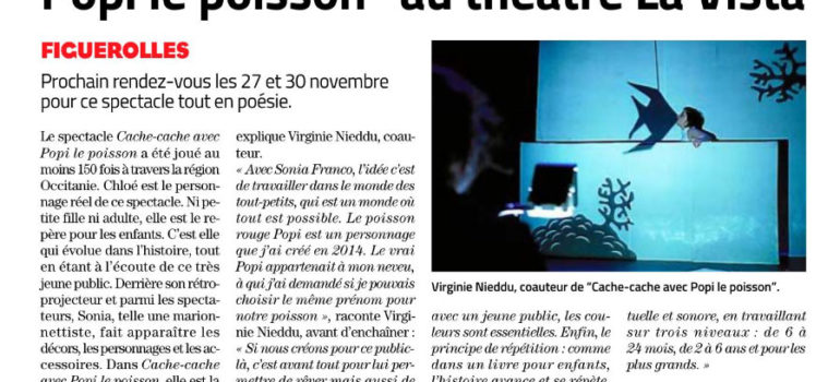 Midi Libre – Figuerolles – 26.11.19 – Popi le Poisson